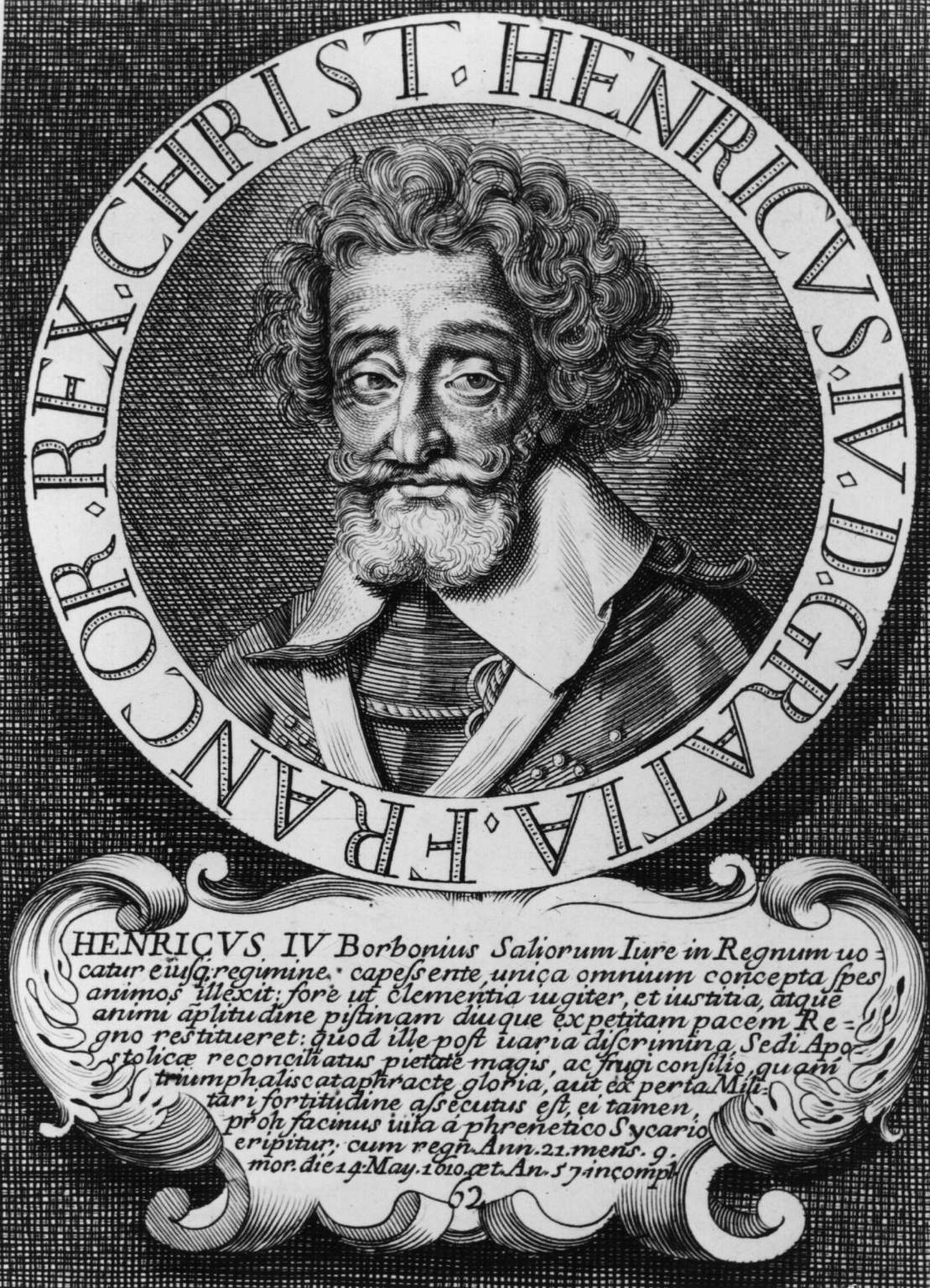 Portrait du roi Henri IV, protecteur et souverain d’Antoine de Roquelaure